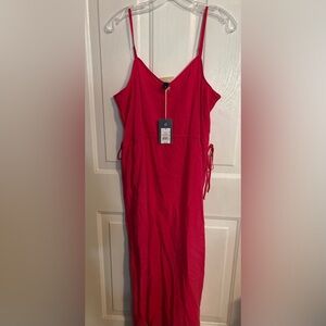 NWT Hot Pink Sleeveless Dress with Side ties